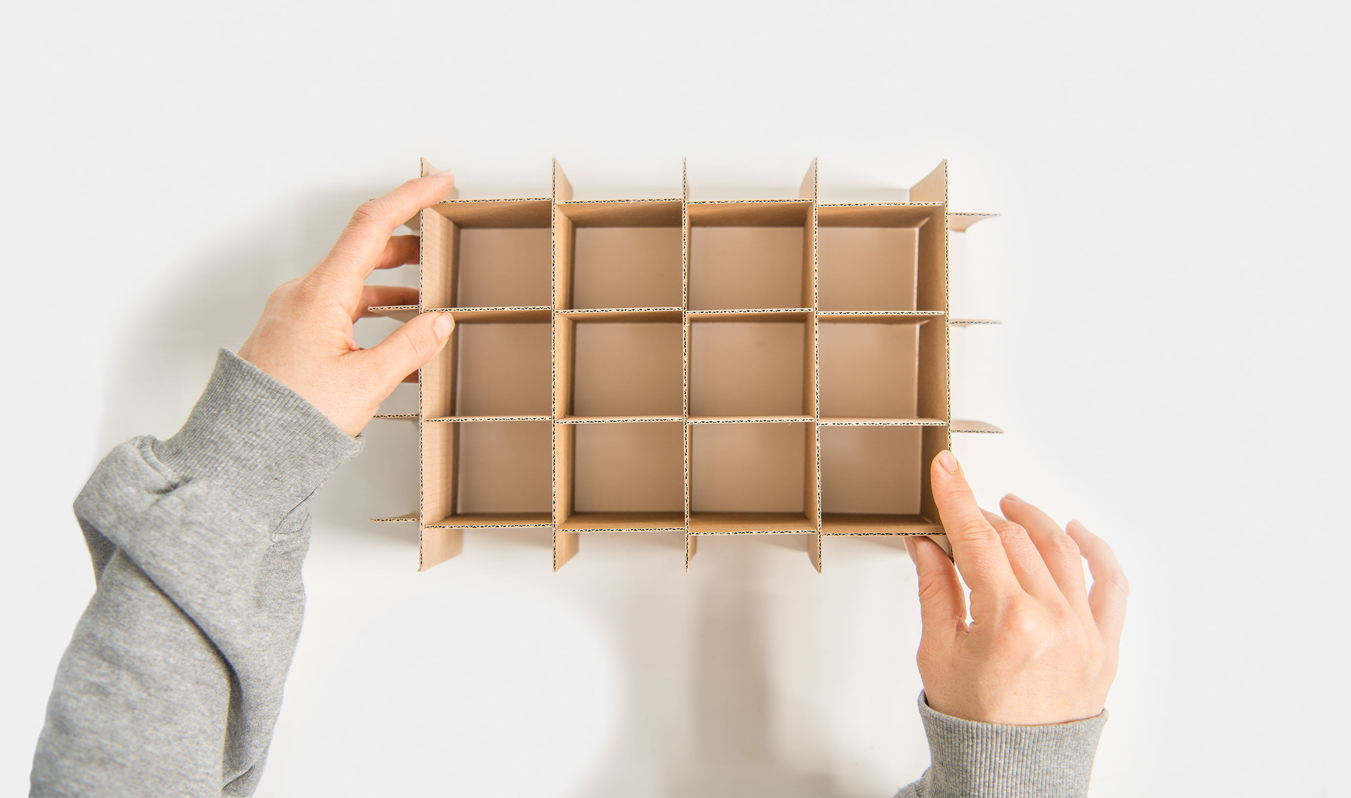 Compartmentalized cardboard box